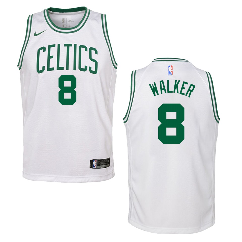Youth Boston Celtics Kemba Walker #8 Swingman Association White Jersey 2401CBGH